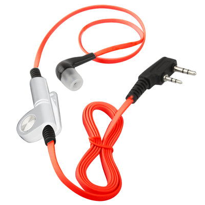 Noodly Style Earphone for Walkie Talkies, 3.5mm + 2.5mm Plug (Red)