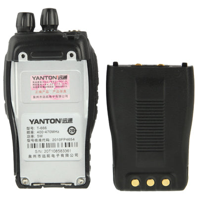 T-666 Handheld Walkie Talkie with FM Radio, Support 16 channels, Scan Channel and Monitor Function, Frequency Range: 400-470MHz
