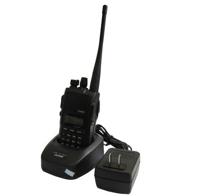 2 pcs Walkie Talkie, Support 128 memory channel, Double channels watch, Receive FM radio, Scrambler, Frequency range: 136-174MH