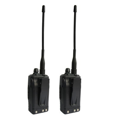 2 pcs Walkie Talkie, Support 99 channels, Keypad and LCD backlight function, Multi-scan function, Frequency range: 136-174 MHz