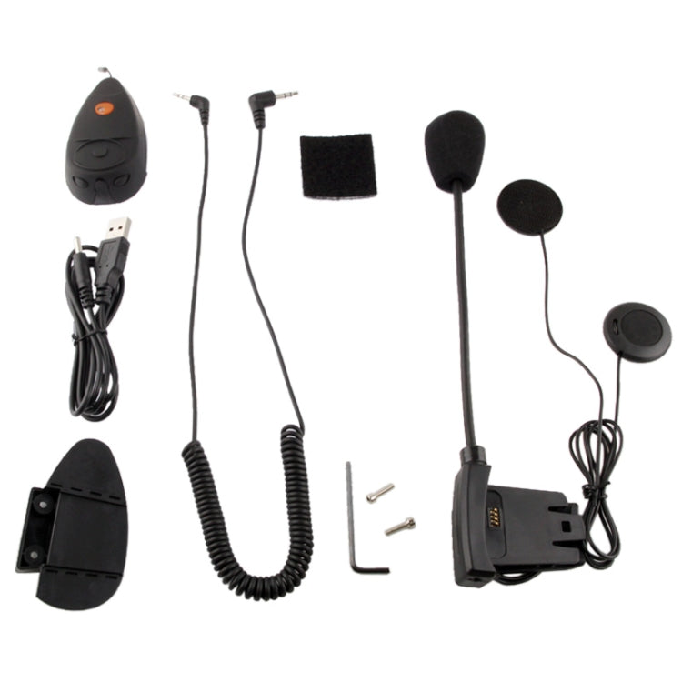 V2-100B 100m Bluetooth Interphone Headsets for Motorcycle Helmet, Max Support: Two Riders by Bluetooth System(Black)