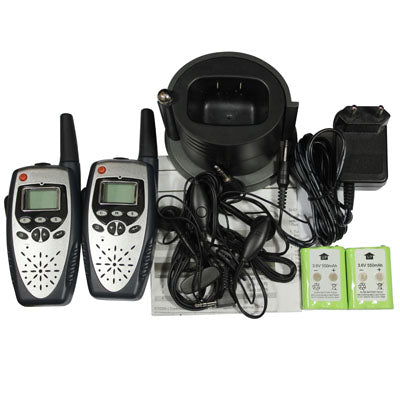 2 PCS Walkie Talkie, Support 8 channels and 38 Sub-code Functions, Frequency range: 446.00625-446.09375MHz