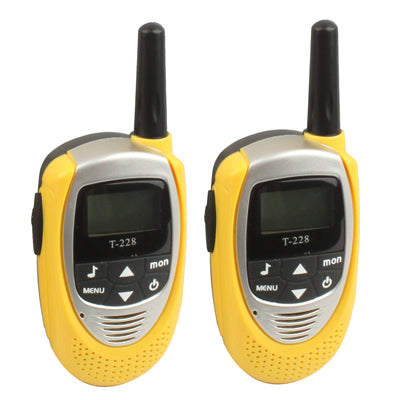 2 PCS T-228 Walkie Talkies, Support 8 channels, Scan Channel and Monitor Function, Frequency range: 400-470MHz(Yellow)