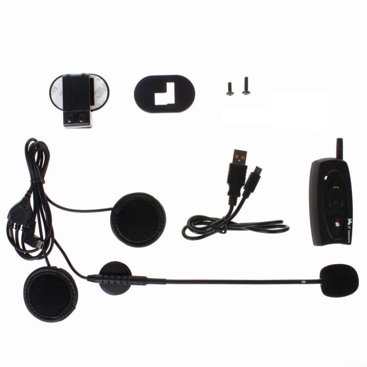 500m Life Waterproof Wind-resistant Bluetooth Multi Interphone Headsets for Motorcycle Helmet / Skiers(Black)