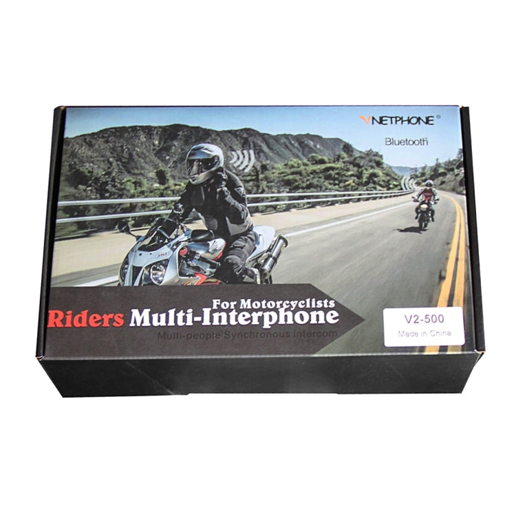 500m Life Waterproof Wind-resistant Bluetooth Multi Interphone Headsets for Motorcycle Helmet / Skiers(Black)
