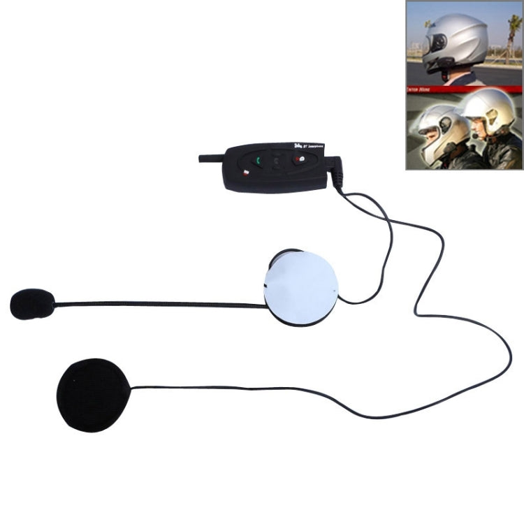 2 PCS 500m Life Waterproof Wind-resistant Bluetooth  Interphone Headsets for Motorcycle Helmet(Black)