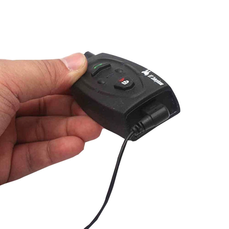 2 PCS 500m Life Waterproof Wind-resistant Bluetooth  Interphone Headsets for Motorcycle Helmet(Black)