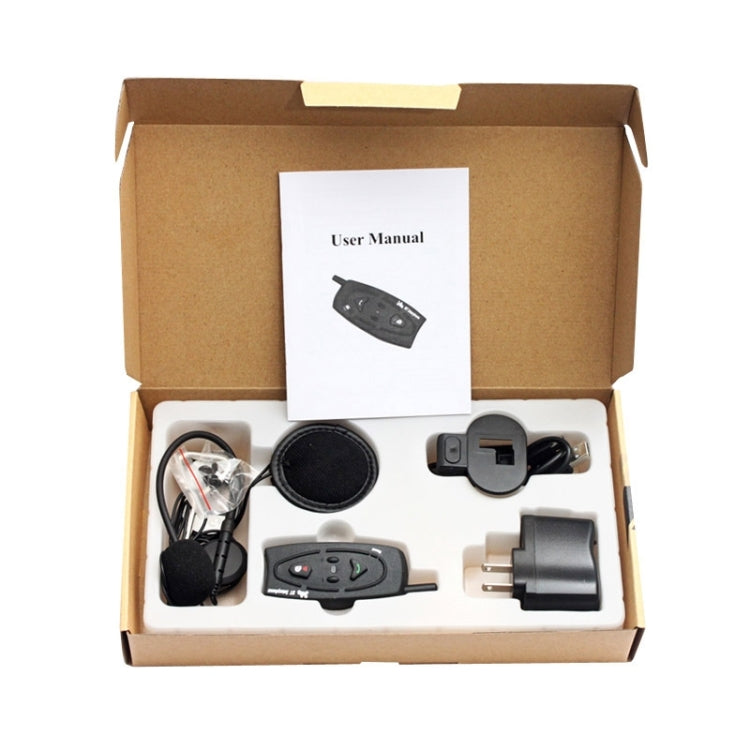 2 PCS 500m Life Waterproof Wind-resistant Bluetooth  Interphone Headsets for Motorcycle Helmet(Black)