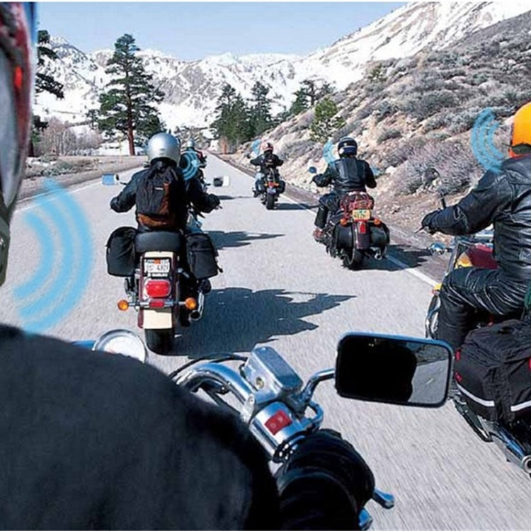 2 PCS V6-1200 1200m 6 Riders Bluetooth Multi-Interphone Headsets for Motorcycle Helmet(Black)