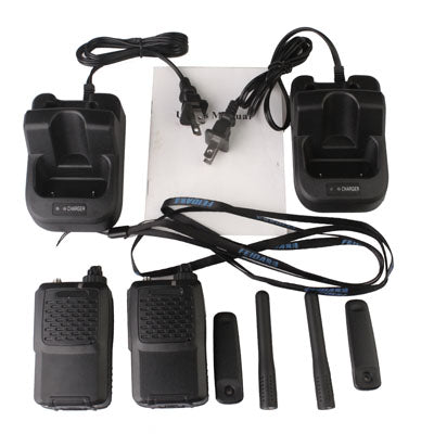 2 PCS Walkie Talkie, Support 16 channels, Scan Channel and Monitor Function, Frequency range: Frequency range: 400-470MHz(Black)