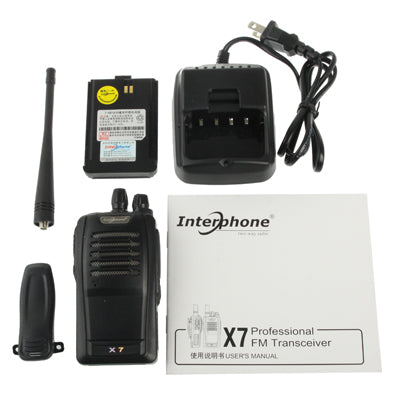 2 PCS Walkie Talkie, Support 16 channels, Scan Channel and Monitor Function, Frequency range: 400-470MHz(Black)