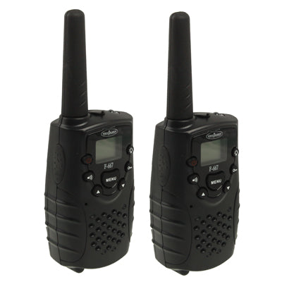 F-667 Walkie Talkie, Support 22 channels, Scan Channel and Channel Lock Function, GMRS / FRS up to 5KM (2pcs in one packaging, the price is for 2pcs)