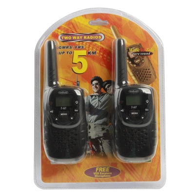 F-667 Walkie Talkie, Support 22 channels, Scan Channel and Channel Lock Function, GMRS / FRS up to 5KM (2pcs in one packaging, the price is for 2pcs)