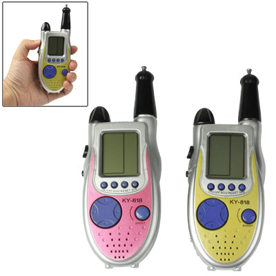 One Pair of 100m 2-Way Radio Walkie Talkie Game Handheld Game Console with 9-Kind Games