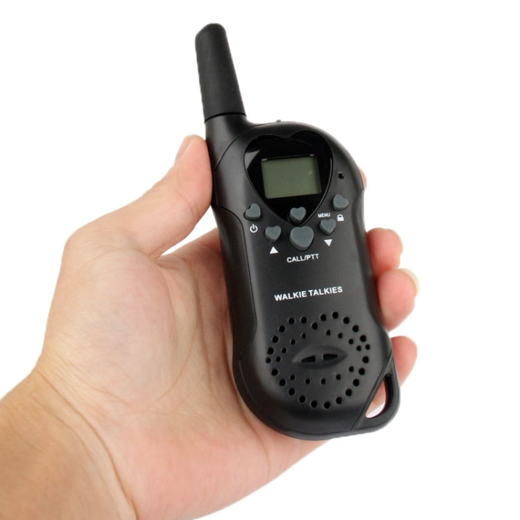2 PCS T-6 1.0 inch LCD 5KM Walkie Talkie(Black)