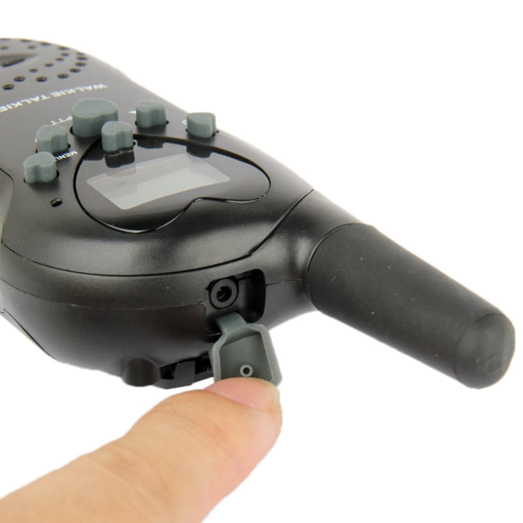 2 PCS T-6 1.0 inch LCD 5KM Walkie Talkie(Black)