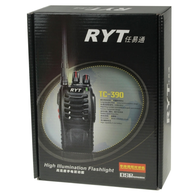 RYT TC-390 Portable Radio Walkie Talkie Retevis UHF 400-470 Mhz 5W 16CH Two Way Radio FM Transceiver