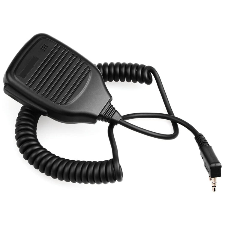 Clip-on Speaker Microphone for Walkie Talkies, 3.5mm + 2.5mm Earphone + Mic Plug(Black)