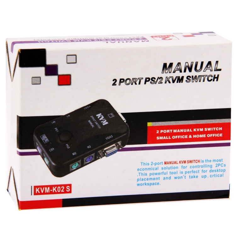 2 Port KVM Switch, PS/2 KVM Switch 2 Port, Controlling 2 Pcs from one PS/2 console