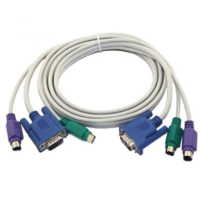 KVM VGA PS/2 Male Connect Cable for Mouse Keyboard, Length: 3m ( Using in KVM-0104, KVM-0102)