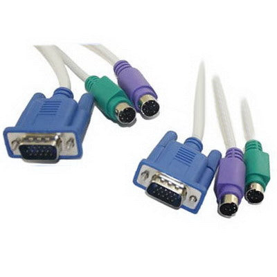 KVM VGA PS/2 Male Connect Cable for Mouse Keyboard, Length: 3m ( Using in KVM-0104, KVM-0102)