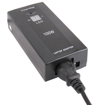 100W Universal AC / DC Charge Adapter with USB Port & Car Charger for Laptop / Mobile Phone, EU Plug (Output: DC 12 / 15 / 16 / 18 / 19 / 20V 4.5A; DC22 / 24V 4.0A; DC 5V 1A USB Port)