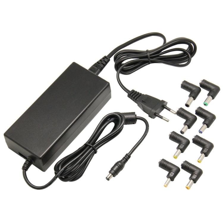 90W Universal AC Power Adapter Charger for Laptop Notebook with Eight Connectors, EU Plug(Black)