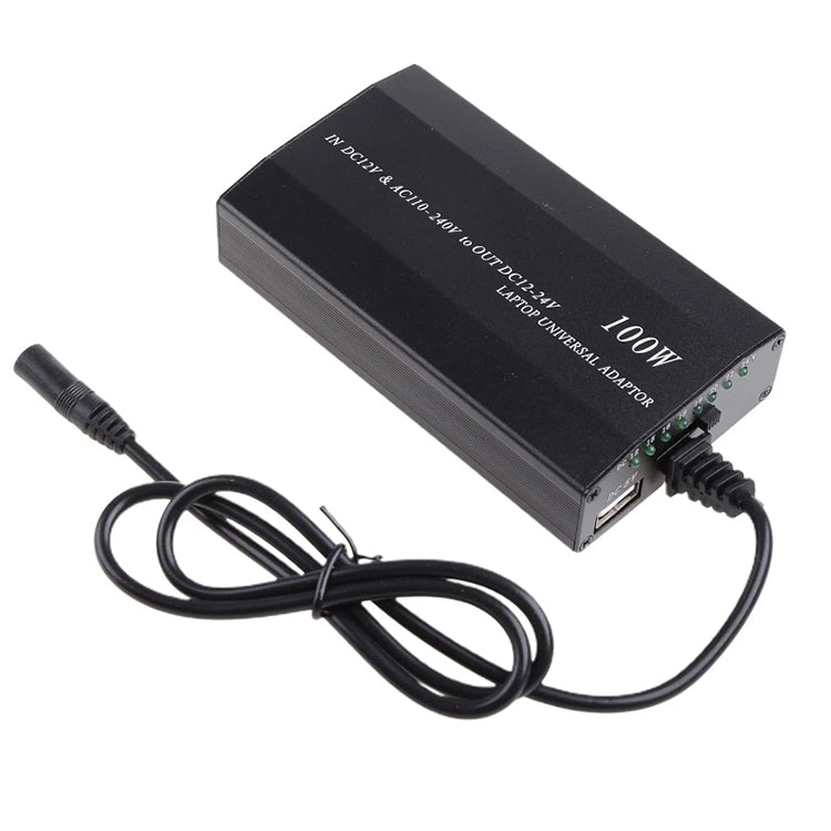 100W Universal Laptop AC / DC Adapter, Convenient Exchange Voltage, with USB 5V Port