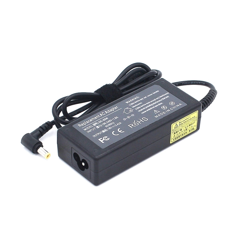 19V 3.42A AC Adapter for Gateway Laptop, Output Tips: 5.5mm x 2.5mm