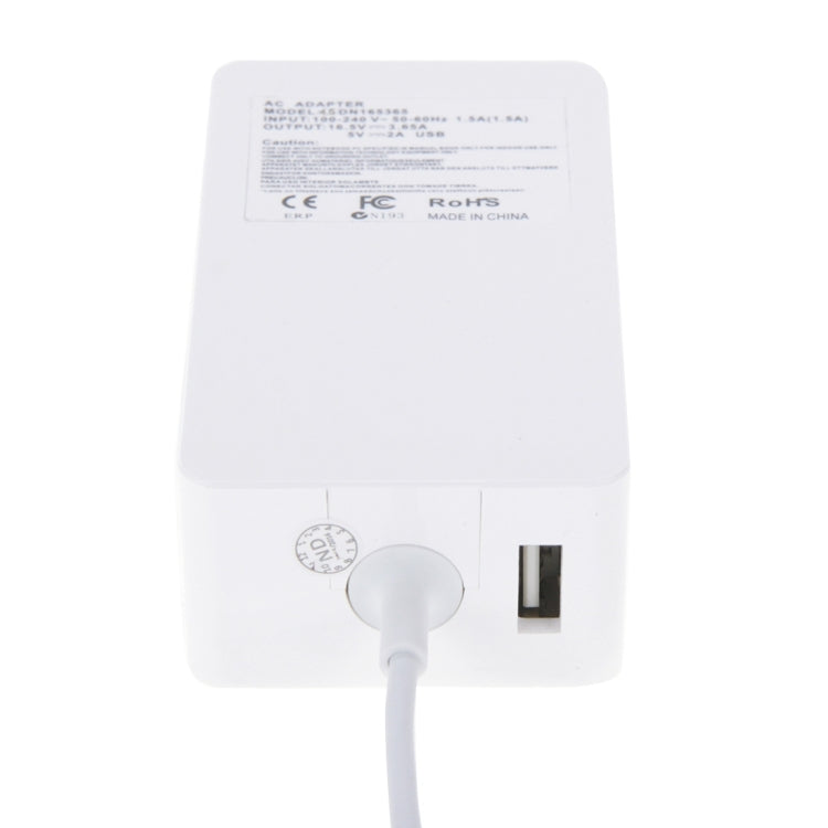 45DN165365 45W 14.5V 3.1A AC Adapter Power Supply with USB Output for Laptop, Output Tips: Magnetic Pin, EU Plug