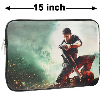 3D Effects Movie Pattern Soft Sleeve Case Zipper Bag with Dual-Zipped Close for 15 inch Laptop