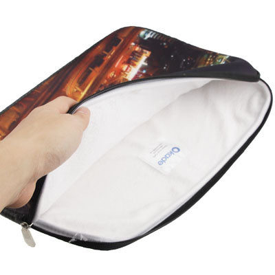 Overpass Night Pattern Soft Sleeve Case Zipper Bag with Dual-Zipped Close for 15 inch Laptop