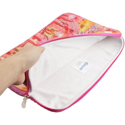 Space Roaming Pattern Soft Sleeve Case Zipper Bag with Dual-Zipped Close for 15 inch Laptop