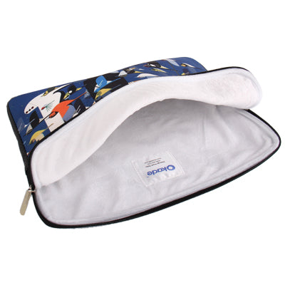 Abstract Painting Bird  Pattern Soft Sleeve Case Zipper Bag with Dual-Zipped Close for 14 inch Laptop