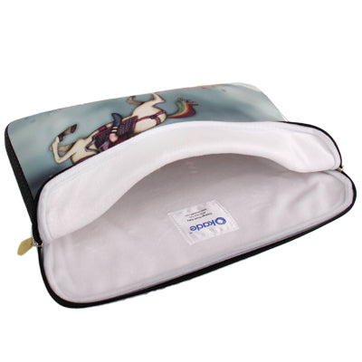 Girl Pattern Soft Sleeve Case Zipper Bag with Dual-Zipped Close for 13 inch Laptop