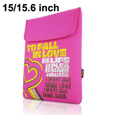ENKAY ENK-2201 15 / 15.6 inch Classical Series Heart Pattern Protective Laptop Bag(Pink)