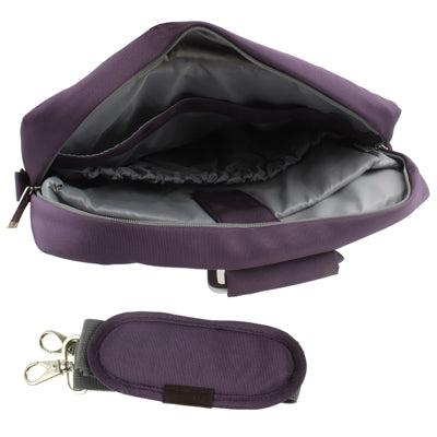 High Quality Classic Style Laptop Bag for 13.3 inch Laptop, Brown Purple (Size: 35 x 27.5 x 7cm)