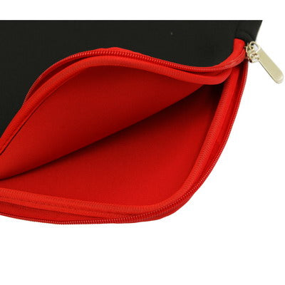 Soft Sleeve Case Zipper Bag with Red color for 13.4 inch Laptop
