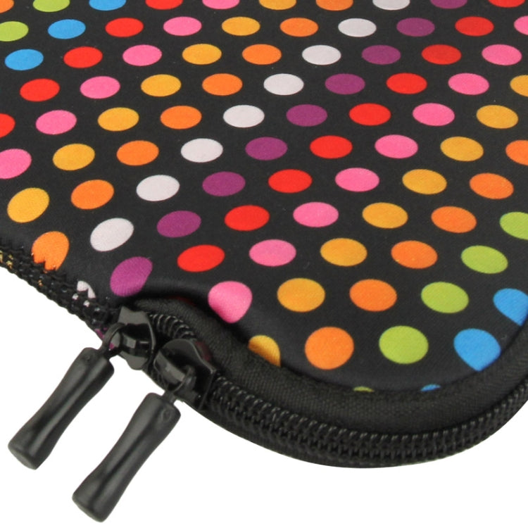 Colored Dot Pattern Thermal Transfer Soft Protective Laptop Zipper Bag for 12 inch Laptop