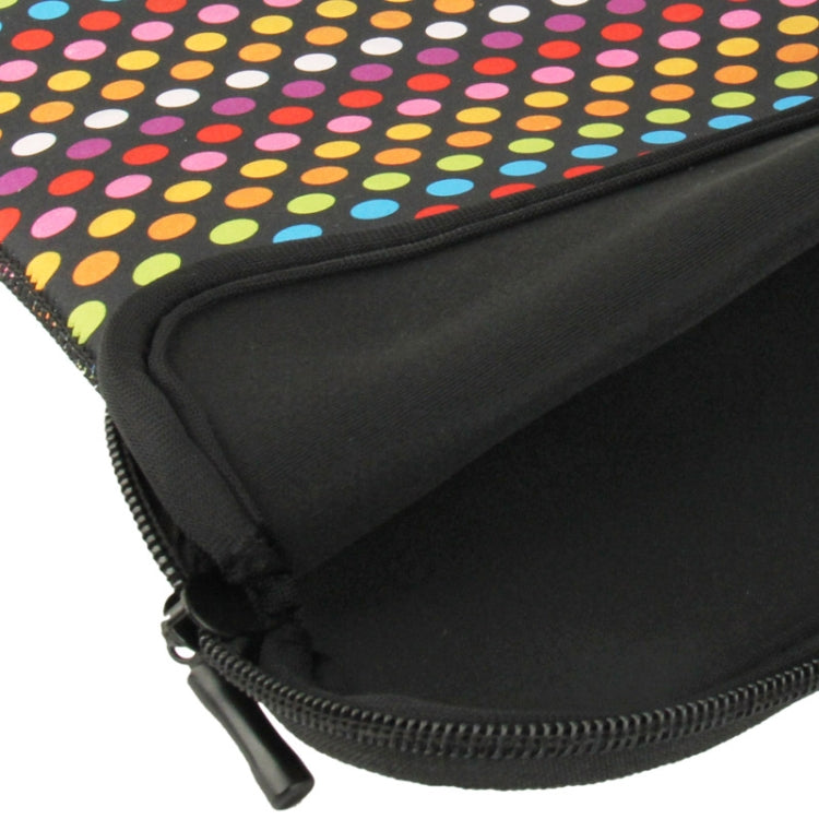 Colored Dot Pattern Thermal Transfer Soft Protective Laptop Zipper Bag for 12 inch Laptop