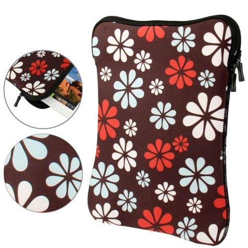 9.7 / 10.1 inch Flower Pattern Thermal Transfer Soft Protective Laptop Zipper Bag, Suitable for iPad 4 / iPad 3 / iPad 2, Galaxy Tab 3 (10.1) / P5200 / P7500 / N8000