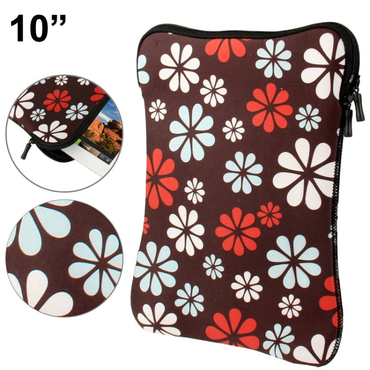 9.7 / 10.1 inch Flower Pattern Thermal Transfer Soft Protective Laptop Zipper Bag, Suitable for iPad 4 / iPad 3 / iPad 2, Galaxy Tab 3 (10.1) / P5200 / P7500 / N8000