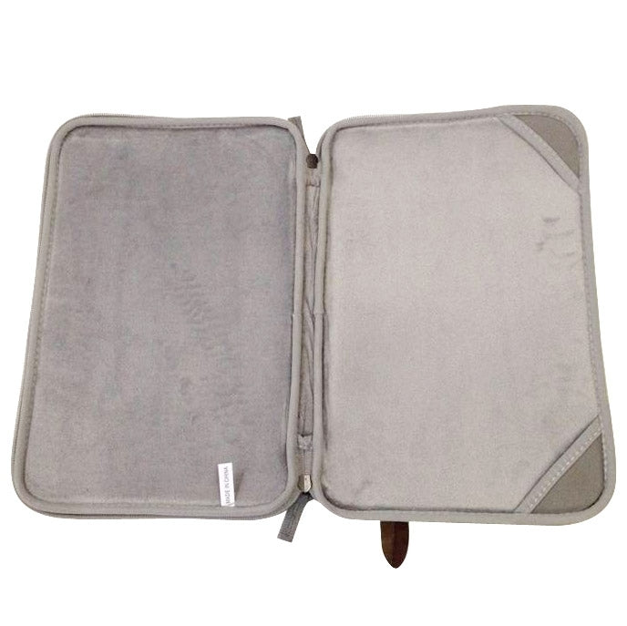 POFOKO US Flag Pattern 11.6 inch Fashion Zipper Linen Waterproof Sleeve Case Bag for Laptop Notebook, with A Small Bag for Mouse