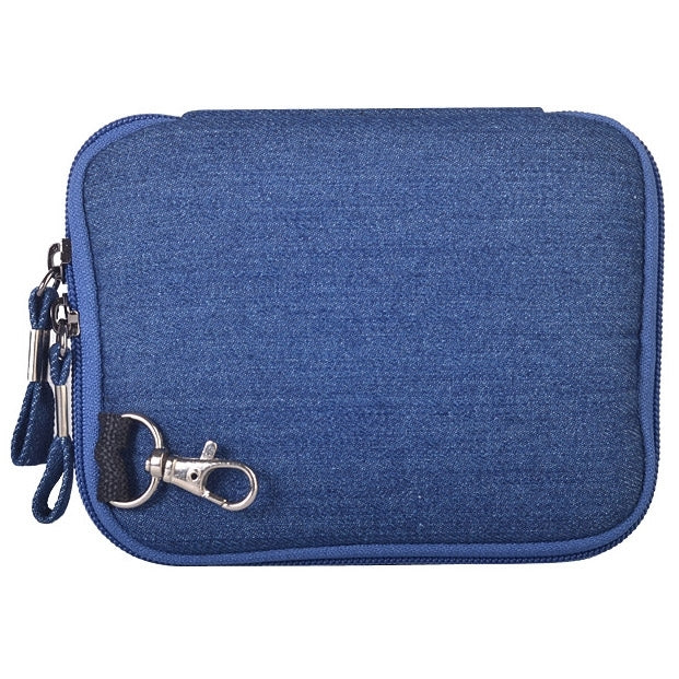 11.6 inch Denim Fashion Zipper Linen Waterproof Sleeve Case Bag for Laptop Notebook, with A Small Bag for Mouse