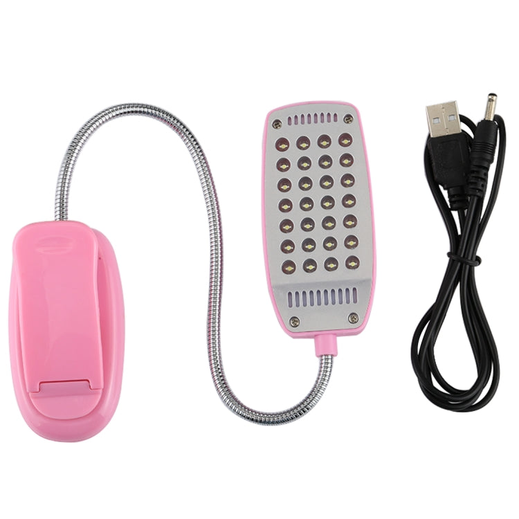 YHX-180 Computer Light Book Light, 28 LED, White Light, Snake Tube Clip, DC 4.5V