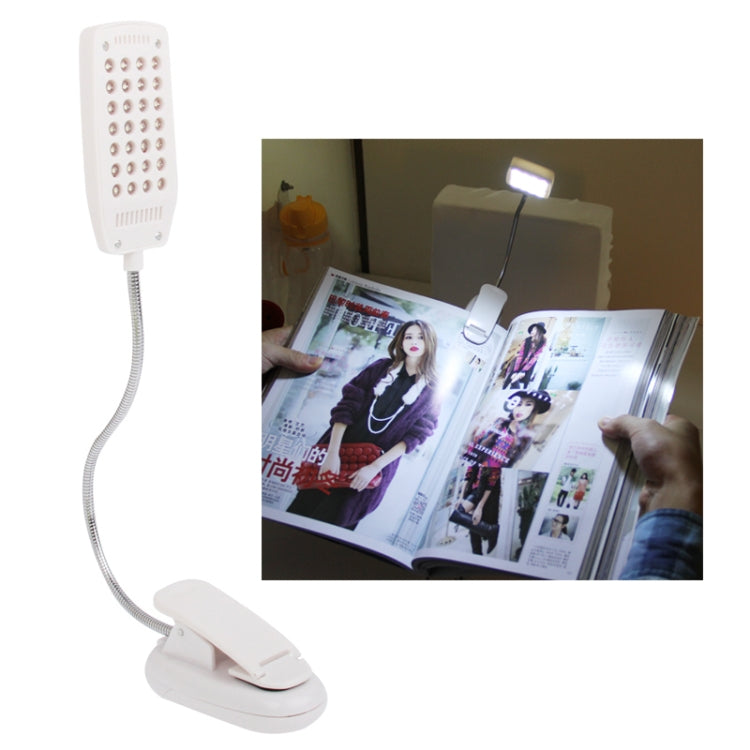 YHX-180 Computer Light Book Light, 28 LED, White Light, Snake Tube Clip, DC 4.5V