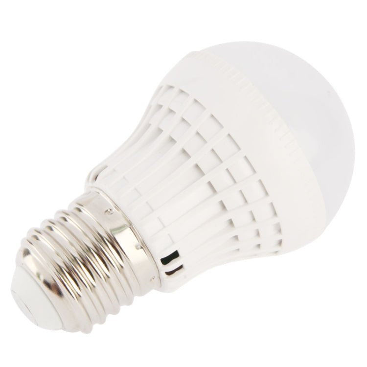 E27 3W 12 LED Ball Steep Light Bulb, 255LM, White Light, AC 85-265V(White)