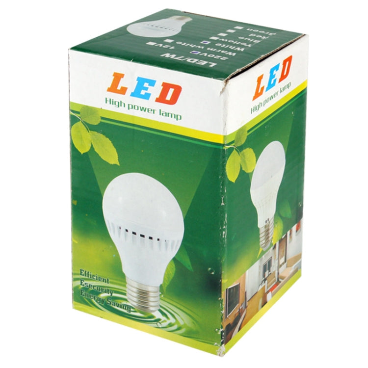 E27 7W White Light 28 LED Ball Steep Light Bulb, AC 85-265V(White)