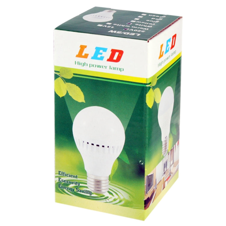 E27 5W 18 LED Ball Steep Light Bulb, 425LM, White Light, AC 85-265V(White)