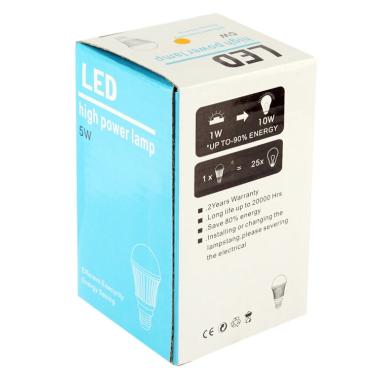 E27 5W 25 LED Ball Steep Light Bulb, 425LM, W